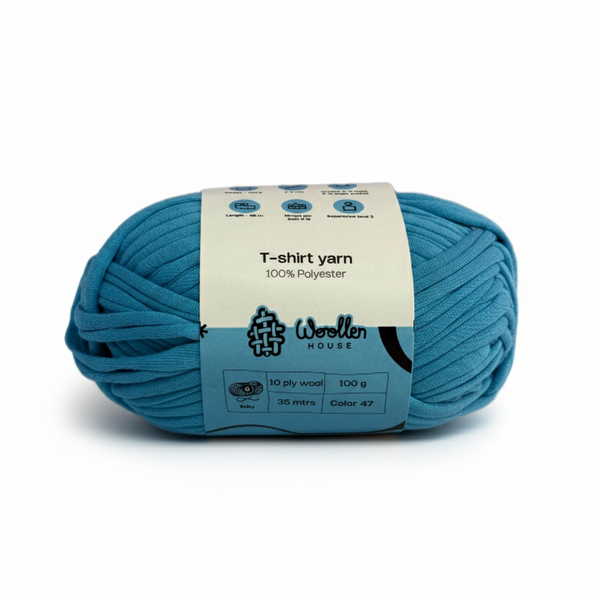 T-Shirt Yarn 10PLY by WoollenHouse  - Blue 5502