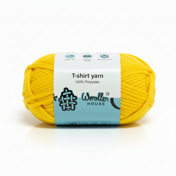 T-Shirt Yarn 10PLY by WoollenHouse  - Yellow 5505