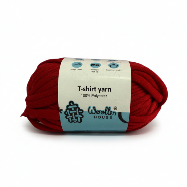 T-Shirt Yarn 10PLY by WoollenHouse  - Dark Red 5508