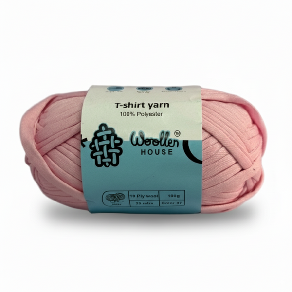 T-Shirt Yarn 10PLY by WoollenHouse  - Baby PInk 5511