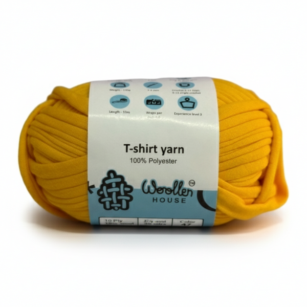 T-Shirt Yarn 10PLY by WoollenHouse  - Golden Yellow 5512