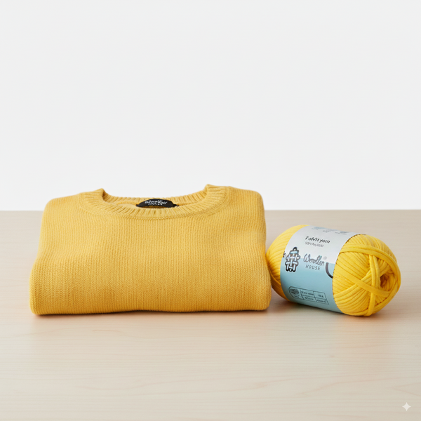 T-Shirt Yarn 10PLY by WoollenHouse  - Golden Yellow 5512