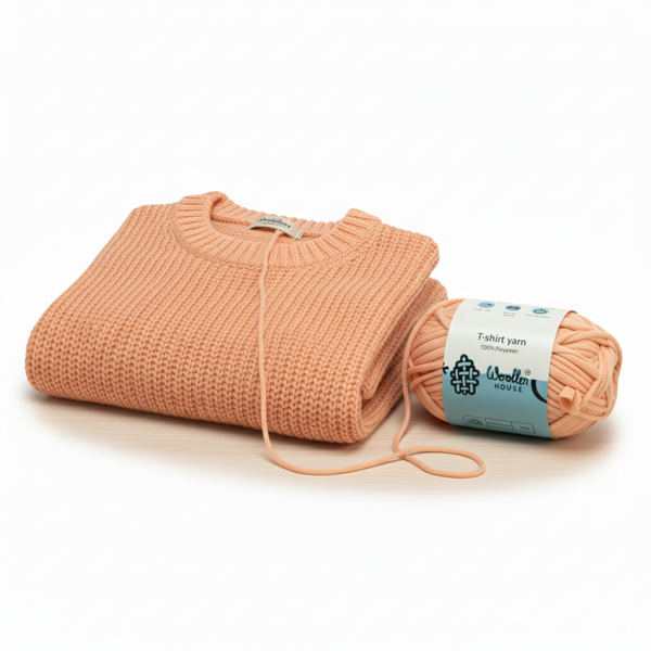 T-Shirt Yarn 10PLY by WoollenHouse  - Peach 5513