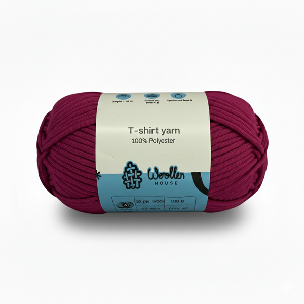 T-Shirt Yarn 10PLY by WoollenHouse  - Rani PInk 5516