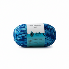 Multicolour T-Shirt Yarn by WoollenHouse - Blue Shading 5801