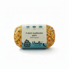 Multicolour T-Shirt Yarn by WoollenHouse - Orange Shade 5805