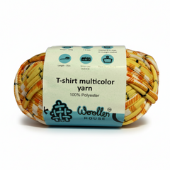 Multicolour T-Shirt Yarn by WoollenHouse - Orange Shade 5805