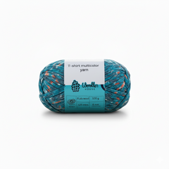 Multicolour T-Shirt Yarn by WoollenHouse - Tiger Blue  5807