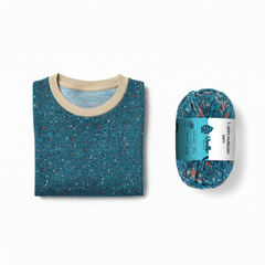 Multicolour T-Shirt Yarn by WoollenHouse - Tiger Blue  5807