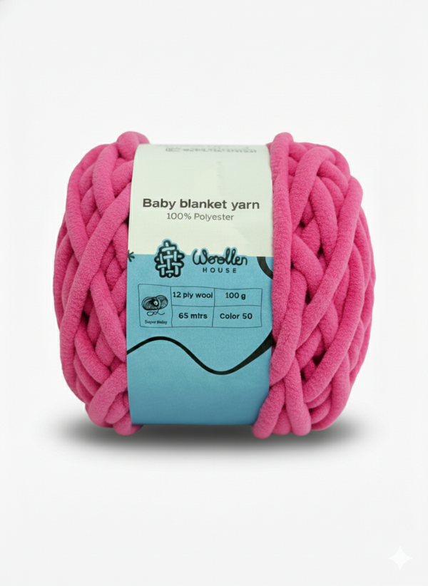 Baby Blanket Yarn by Woollen House- Light Pink 6002