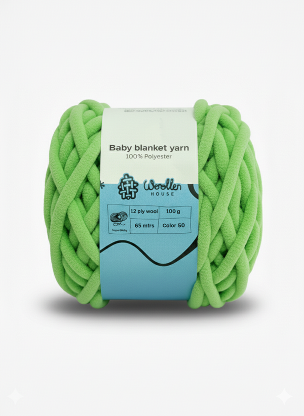 Baby Blanket Yarn by Woollen House - Pista Green 6003