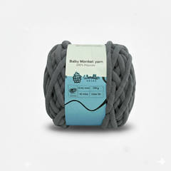 Baby Blanket Yarn by Woollen House - Dark Grey 6005