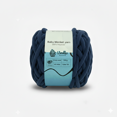 Baby Blanket Yarn by Woollen House - Navy Blue 6006