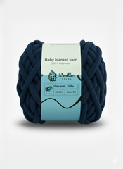Baby Blanket Yarn by Woollen House - Navy Blue 6006