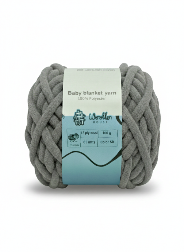 Baby Blanket Yarn by Woollen House  - Light Grey 6010