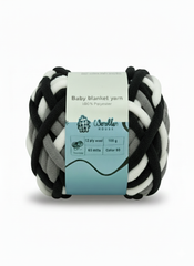 Baby Blanket Yarn by Woollen House -  Whitegrey & Black 6013