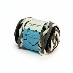 Baby Blanket Yarn by Woollen House -  Whitegrey & Black 6013