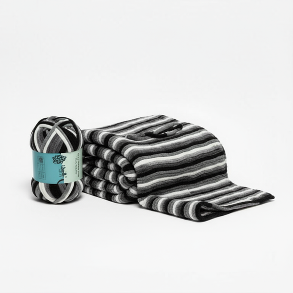 Baby Blanket Yarn by Woollen House -  Whitegrey & Black 6013