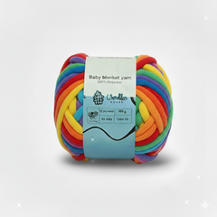Baby Blanket Yarn by Woollen House  -  Rainbow color 6015