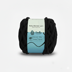 Baby Blanket Yarn by Woollen House - Black 6016