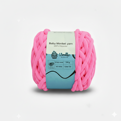Baby Blanket Yarn by Woollen House -  Neon Pink 6022