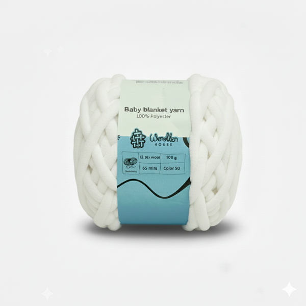 Woollen House Baby Blanket Yarn - White 6024