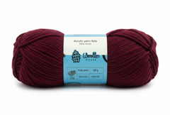 8 PLY Acrylic Yarn by Woollen House - Dark Maroon 7001