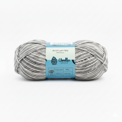 8 PLY Acrylic Yarn by Woollen House - Grey & White 7004
