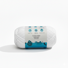 Crochet Combed 4PLY Yarn by Woollen House - White 7204