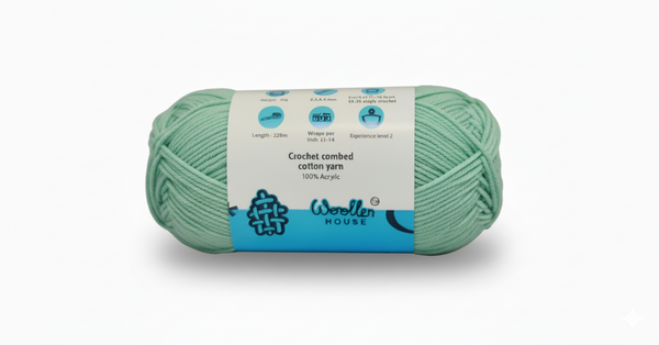 Crochet Combed 4PLY Yarn by Woollen House - Seafoam Green 7205