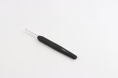 Silver Aluminium Single Ended Crochet Hook with black soft feel Handle 4.50 mm (7)