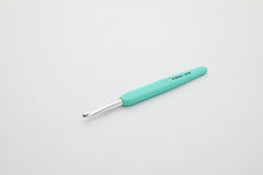 Waves Aluminium Single Ended Crochet Hooks with colorful soft feel handle 6.00mm (J) Minty Teal