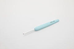 Waves Aluminium Single Ended Crochet Hooks with colorful soft feel handle 4.00mm (G) Baby Blue