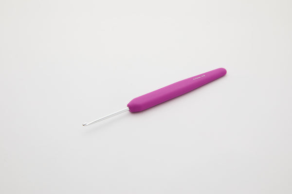 Waves Aluminium Single Ended Crochet Hooks with colorful soft feel handle 2.75mm (C) Magenta