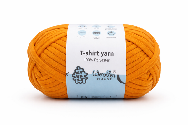 T-Shirt Yarn 10PLY by WoollenHouse - Mustard Orange 5522