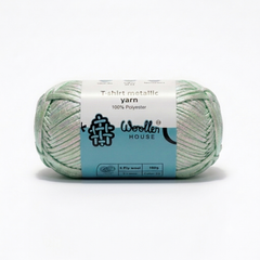 Metallic T-Shirt Yarn 6 Ply - Light Mint Green 5229 | Woollen House