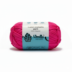 Metalic T-Shirt Yarn 6PLY by WoollenHouse - Rani PInk 5203