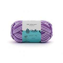 Milk Cotton Yarn 5 Ply - Multicolour Purple Shades 4534 | Woollen House