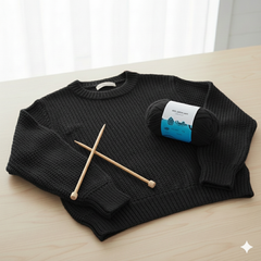 Milk Cotton Yarn 5PLY by Wollen House - Black 4530