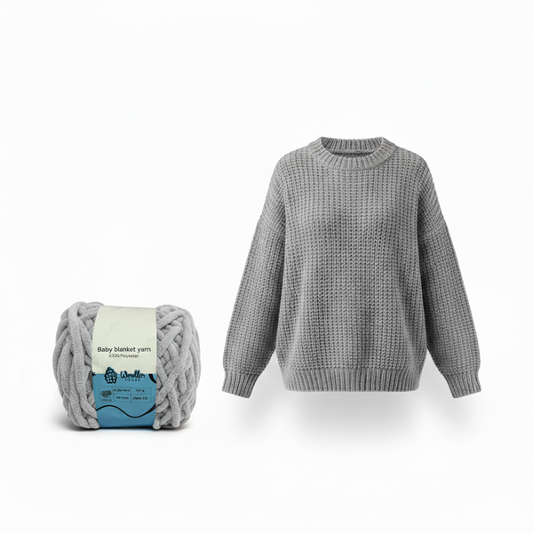 Baby Blanket Yarn by Woollen House  - Light Grey 6010