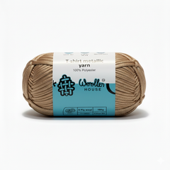 Metalic T-Shirt Yarn 6PLY by WoollenHouse - Medium Brown - 5220