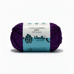 Metalic T-Shirt Yarn 6PLY by WoollenHouse - Purple 5202