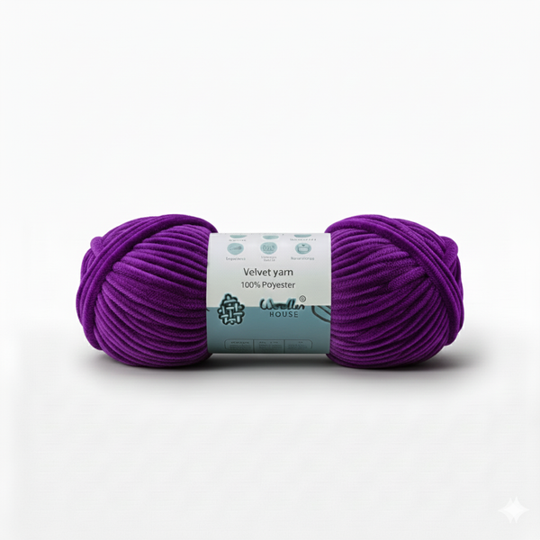 Velvet 6PLY Yarn by Woollen House - Dark Purple 1605