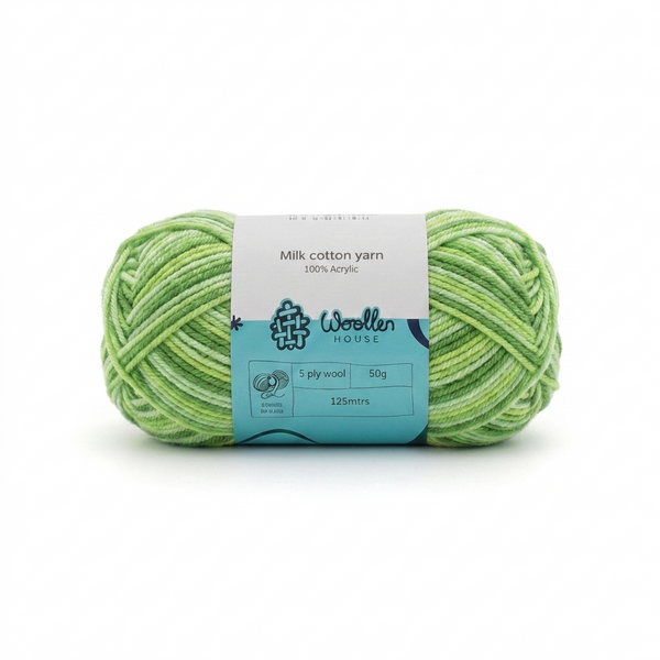 Milk Cotton Yarn 5 Ply - Multicolour 4539 | Woollen House