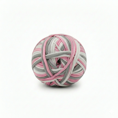 Multicolour T-Shirt Yarn by WoollenHouse - WhiteGery & Baby Pink 5809