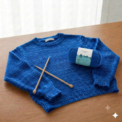 Milk Cotton Yarn 5 Ply - Royal Blue 4546 | Woollen House