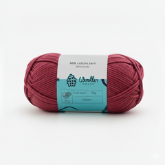 Milk Cotton Yarn 5PLY by Wollen House - Cherry Blossom 4508