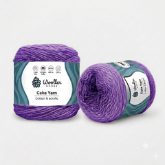 Milk Cotton Cake yarn 5PLY by Woollen House - Violet 5404