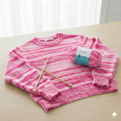 Milk Cotton Yarn 5 Ply - Multicolour Pink Shades 4533 | Woollen House