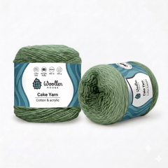 Milk Cotton Cake yarn 5PLY by Woollen House - Fern Green 5407